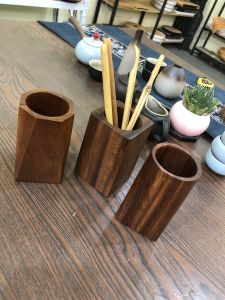 Creative Walnut Wood Pen Holder Cute Gift Storage Box Office Student Desktop Multi-Functional Solid Wood Pen Stand