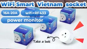 SmartLife 20A Wi-Fi ควบคุม Tuya Plug ปลั๊กอัจฉริยะ สำหรับเครื่องมือที่พลังงาน สั่งงานด้วยเสียงได้