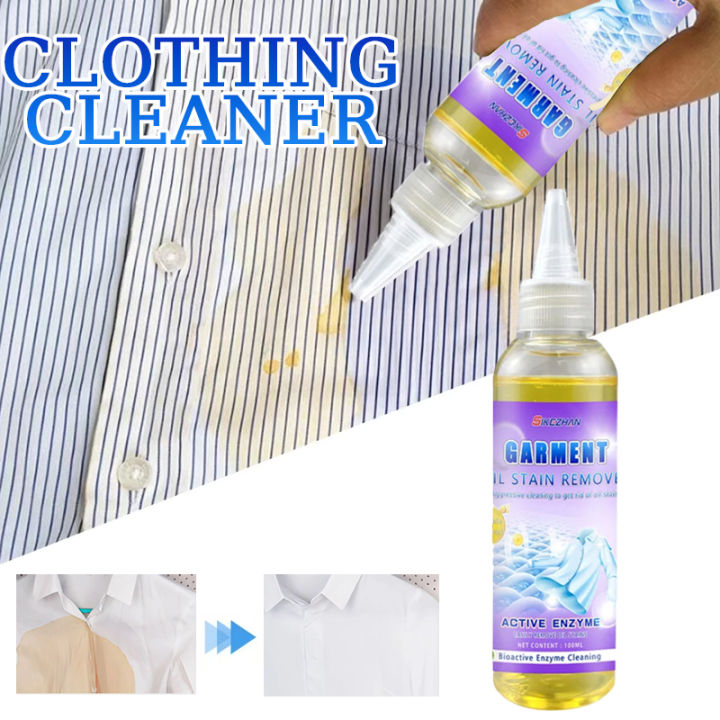 Powerful Stain Remover for Clothes，Instant Removal of Oil, Grease, Blood & Sweat Stains， Safe for Whites & Colors SIKEZHAN