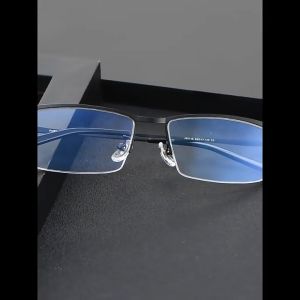 Business mens classic graded glasses Metal half frame flat glasses anti-radiation myopia Graded Glasses for Nearsightedr glasses