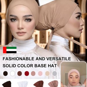 Adjustable Modal Bottom Hat Elastic Elastic Cord Bottom Hat Solid Color Scarf