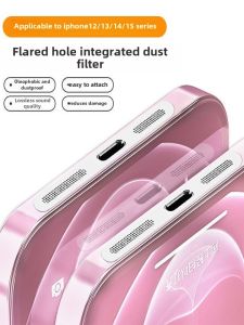 Suitable for Apple 16promax Dustproof Net Film Iphone14/13/12 Speaker Dustproof Sticker 15pro Charging Port Metal Sticker Speaker 16max Receiver Hole PM Dust-Proof 15 New Arrival Cats Paw