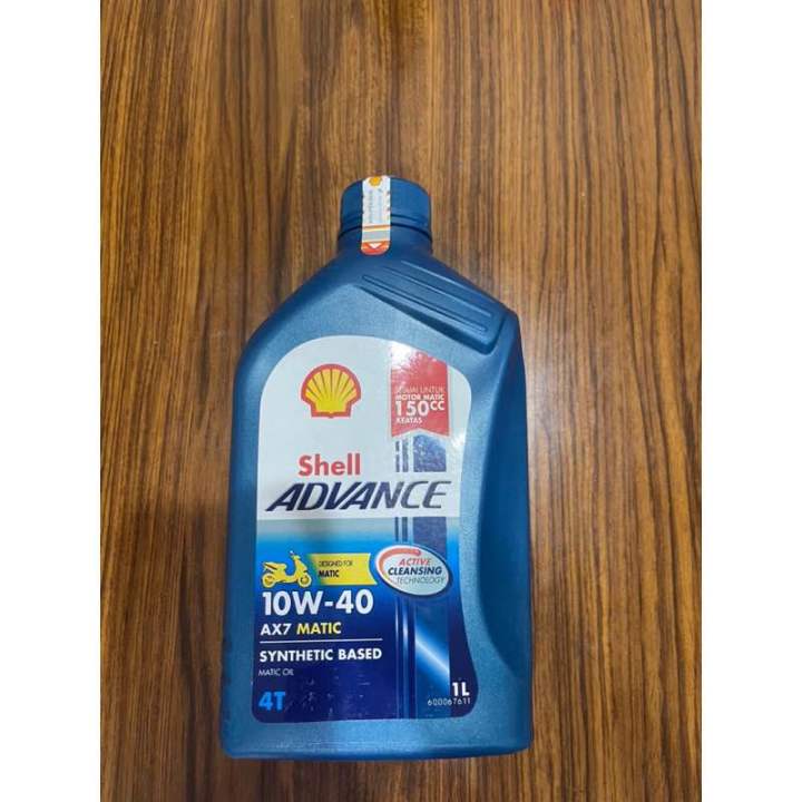 Oli Mesin Shell Advance AX7 Scooter / Matic 10W/40 isi 1 liter cocok ...