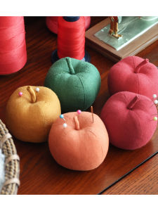 Bộ Nguyên Liệu Thủ Công Apple Time Understanding Fabric Kit Gói Vải Thêu Quả Táo Cotton Thread Needle Holder DIY