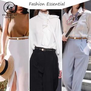 F&D Korean Fashion Adjustable Womens Leisure Vintage Belt with buckle with holes Women Belts