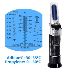 Xe Ô Tô Cầm Tay Khúc Xạ 4 Trong 1 Adblue Chất Lỏng Glycol Urea Bút Thử Với Pin ATC Chất Chống Đông Xe Đo Nồng Độ Chất Lỏng 30-35%