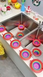 Aksesori Kitchen untuk Anak: Little Monster Rainbow & Collapsible Kitchen Mesh