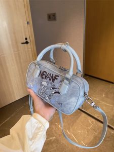 MY&FSNH | Stylish Graffiti Blue Cartoon Cute Crossbody Bag