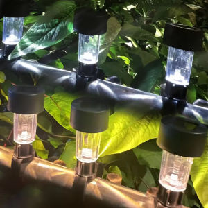 Stainless Steel Solar Pool Lights Waterproof Night Light with Cable Ties LED Garden Lamps Ground Lighting for Yard Lawn Pools Decoration