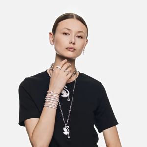 💖Swarovski💖Pop Swan Pink Diamond Bracelet S925 Sterling Silver Womens Fashion Bracelet Hypoallergenic Non-allergenic Valentines Day Gift Birthday Gift for Girlfriend Bestie