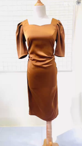 Đầm Trung Niên Lụa Sang Trọng Cho Mẹ Đi Làm Đi Tiệc U40U50U60