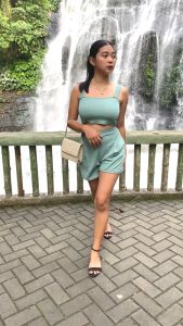SASA Coordinate Set Sando Crop Top and Casual Shorts for Women KHAZZ