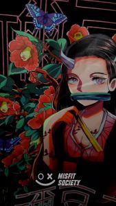 Tshirt Nezuko Kamado Kaos Anime Distro Kimetsu No Yaiba The Devil Geisha T-Shirt MT46