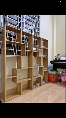 Tủ Sách Gỗ Lắp Ghép Kệ Gỗ Đa Năng - Trưng Bày Sản Phẩm Lắp Ghép Đơn Giản Gỗ MDF