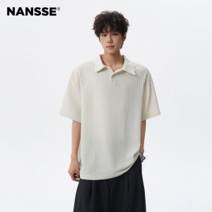 NANSSE | Classic Vintage Polo Shirt Sea Gull Collar Fashion Loose Fit