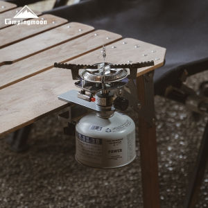 CAMPINGMOON Z18 Flat Gas Xi Lanh Đèn Đầu Bếp Bàn Ban Cố Định Đèn Thép Cho Cắm Trại Ngoài Trời Mở Rộng Máy Tính Để Bàn