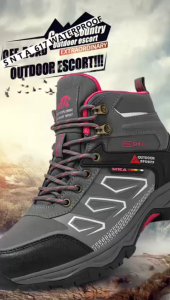 Sepatu Gunung Wanita SNTA 617 Grey Fuschia Hiking Shoes Waterproof Sport Trekking Camping Outdoor Ringan High Quality Anti Slip anti air olahraga luar ruangan