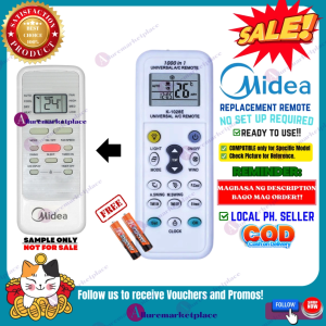 Remote for MIDEA AIRCON Remote [**Mag Basa B4 Umorder**] Universal for MIDEA AIRCON WINDOW TYPE AC Remote NON-INVERTER or FULL DC INVERTER MIDEA Aircon Remote alluremarketplace2nd