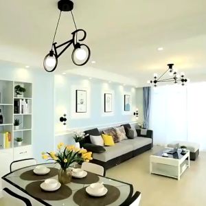 Bicycle Hanging Lamp Modern Design Nordic Creative Metal Iron Chandelier for Bar Industrial Kitchen Decorative Pendant Lights
