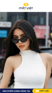 Kính Mát Nữ A-MO Chống UV400 AMO52427_C1.CS Kính Mát Nhựa Acetate Kính Mát Mắt Mèo Mắt Kính Mắt Việt