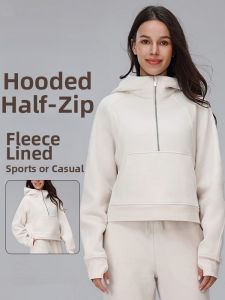 Thermal Lined Hooded Zip-Up Loose Casual Sport Jacket