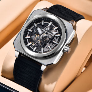2025Pagani Designs new 38mm square flywheel luminous hollow dial 50m waterproof casual mens mechanical automatic watch