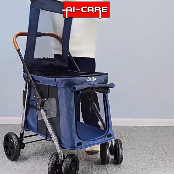 (Ready Stock) Original Bello Pet Stroller Foldable Dog Stroller Outdoor