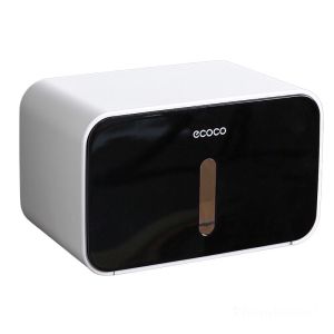 Hộp đựng giấy vệ sinh chống nước dán tường Ecoco có thanh giữ lõi giấy - ECOCO 1903