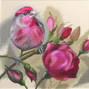 HUACAN Cross Stitch Kits Bird Animal Embroidery Flower Rose Hobby Craft Dmc Threads 11Ct Picture Printed Canvas Home Decor