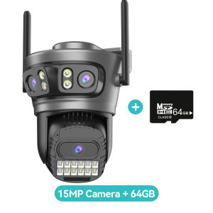6K 15MP 5Ghz WIFI Three Lens Three Screens PTZ Wifi IP Camera 5K 10M Dual Lens Dual Screens Auto Tracking Outdoor Surveillance