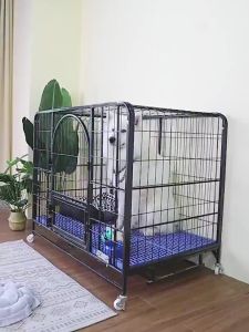 กรงสุนัขใหญ่ คอกสุนัข กรงสุนัข กรงหมา กรง แข็งแรง ทนทาน กรงเหล็กถอดได้ ประตูพับได้ กรงเหล็กมีถาดรองรับ มี 4 ขนาด