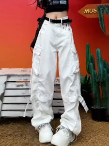 High-Waist Slim-Fit Casual Womens Pants New Summer 2024 Street Style Loose Baggy Cargo Pants with Pocket for Athletic Fashion