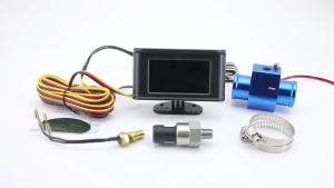 RYSJM | Đồng Hồ Đo Nhiệt Độ Nước LCD Tự Động 3 Trong 1 Với Áp Suất Dầu Và Đồng Hồ Đo Điện Áp Màn Hình Kỹ Thuật Số Bộ Chuyển Đổi Ống Nối 1/8NPT Cho Xe Cộ