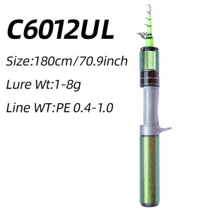 TRY&V | TRUVEX Ultra Short Mini Telescopic Fishing Rod 1.53m 1.68m 1.8m UL Carbon Ultralight Portable Travel Spinning Rod Solid Tip