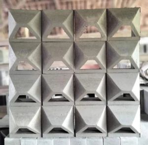 Roster beton minimalis / hiasan dinding/lubang angin anti tampias/varian motif/warna abu putih merah