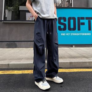 Quần Công Sở Phong Cách Mỹ Cho Nam Mùa Hè Mỏng Bằng Lụa Băng Nhanh Khô Quần Đeo Chéo Quần Áo Bảo Hộ Lao Động Quần Áo Chống Gió Mềm