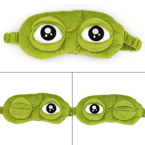 หน้ากากนอนกบ 3D น่ารัก ผ้าปิดตาบังแสงสำหรับนอนหลับ หน้ากากปิดตาแบบนุ่มและสบายสำหรับทุกเพศ ผ้าปิดตาแบบพกพาสำหรับเดินทาง