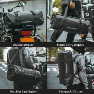 【Giao hàng địa phương】ROCKBROS xe máy 20-60l Túi Gắn Yên chống nước Ba lô túi đi xe máy Satchel Túi xách xe mô tô thiết bị du lịch