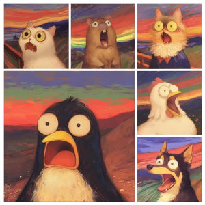 Jigsaw Puzzle 500/1024PCS Funny Screaming Animals Art For Adults Great Weekend Relaxation And Family Fun