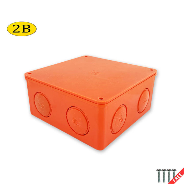 PVC Orange Poly Electrical Utility Box Square Junction Box With