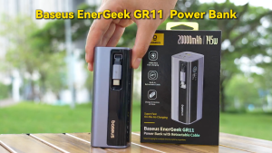 Baseus EnerGeek GR11 145W 10000mAh/20000mAh Power Bank Built-in Retractable USB-C Cable Portable for Phone Laptop
