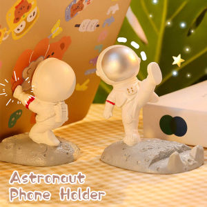DQRGO Cute Astronaut Phone Stand Holder Office Home Living Tablet Desktop Holder Mobile Phone Holder Resin Doll Desktop Decoration