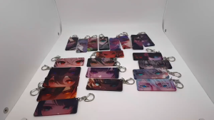 Demon Slayer Kimetsu No Yaiba Eye Transparent Card Portable Keychain Peripheral