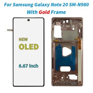 New OLED Note20 N980F LCD For Samsung Galaxy Note 20 5G N981 N981U N981B Display Touch Screen With Frame Digitizer Replacement