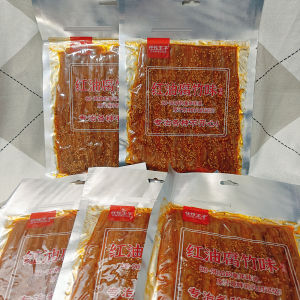 Princes Red Oil Tofu Snack Nostalgic Childhood Craving Reliever Spicy Strip Dormitory Delightful Snack Tofu Skin 150g Bag