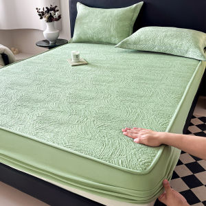 ENXING | Machine Washable Cooling Soft Ice Silk Duvet Set Mattress Pad