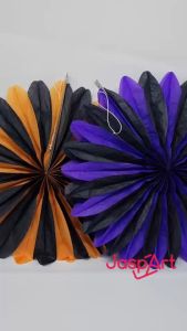 Dekorasi Halloween dengan Hiasan Kipas Gantung