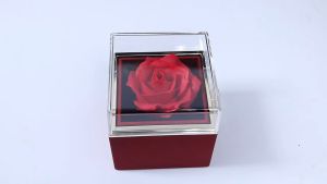 Kotak Perhiasan Cincin Hidden Rotating Jewelry Box Kotak Perhiasan Bunga Mawar Kotak Kalung Tempat Cincin