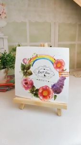 Mini Kayu Easel berdiri untuk paparan foto/seni kraf/kad meja perkahwinan berdiri/Kaki Esel Kayu