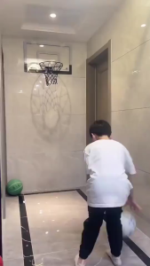 LUCKYBABE Childrens Basketball Hoop 58.5 Inch Indoor Basketball Game Set with Ring Mini Basketball Board and Ball for Kids Play